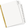 Avery Insertable Big Tab Dividers, 8-Tab, Double-Sided Gold Edge Reinforcing, 11 x 8.5, White, Clear Tabs, 1 Set View Product Image
