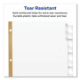 Avery Insertable Big Tab Dividers, 8-Tab, Double-Sided Gold Edge Reinforcing, 11 x 8.5, White, Clear Tabs, 1 Set View Product Image