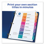 Avery Customizable TOC Ready Index Multicolor Tab Dividers, 8-Tab, 1 to 8, 11 x 8.5, White, Traditional Color Tabs, 1 Set (AVE11133) View Product Image