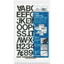 Chartpak Vinyl Helvetica Style Letters/Numbers - 12 x Numbers, 76 x Capital Letters Shape - Self-adhesive - Helvetica Style - Easy to Use - 1" Height Product Image 