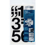 Chartpak Capital Letters - 10 x Numbers Shape - Self-adhesive - 3" Height x 3" Length - Black - Vinyl Product Image 