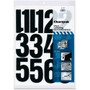 Chartpak Permanent Adhesive Vinyl Numbers - 23 x Numbers Shape - Self-adhesive - Helvetica Style - Easy to Use - 4" Height - (CHA01193) Product Image 