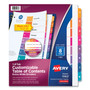 Avery Customizable TOC Ready Index Multicolor Tab Dividers, Extra Wide Tabs, 8-Tab, 1 to 8, 11 x 9.25, White, 1 Set View Product Image