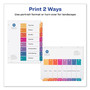 Avery Customizable TOC Ready Index Multicolor Tab Dividers, Extra Wide Tabs, 8-Tab, 1 to 8, 11 x 9.25, White, 1 Set View Product Image