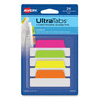 Avery Ultra Tabs Repositionable Tabs, Margin Tabs: 2.5" x 1", 1/5-Cut, Assorted Neon Colors, 24/Pack (AVE74767) View Product Image