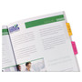 Avery Ultra Tabs Repositionable Tabs, Margin Tabs: 2.5" x 1", 1/5-Cut, Assorted Neon Colors, 24/Pack (AVE74767) View Product Image