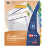 Avery Insertable Style Edge Tab Plastic 1-Pocket Dividers, 8-Tab, 11.25 x 9.25, Translucent, 1 Set View Product Image