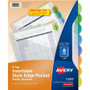 Avery Insertable Style Edge Plastic Dividers with Pockets, 8-tab - 8 x Divider(s) - 8 - 8 Tab(s)/Set - 9.3" Divider Width x 11.25" Divider Length - 3 Hole Punched Product Image 