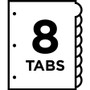 Avery Insertable Style Edge Tab Plastic 1-Pocket Dividers, 8-Tab, 11.25 x 9.25, Translucent, 1 Set View Product Image