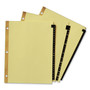 Avery Preprinted Black Leather Tab Dividers w/Gold Reinforced Edge, 31-Tab, 1 to 31, 11 x 8.5, Buff, 1 Set (AVE11352) View Product Image