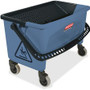 Rubbermaid Commercial Finish Mop Bucket w/ Wringer - Hinged Lid, Ergonomic Design, Handle - 16.2" x 26.2" - Blue Product Image 