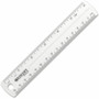Westcott Clear Plastic Ruler - 6" Length x 1" Width - 1/16 Graduations - Metric, Imperial Measuring System - Plastic - Clear Product Image 