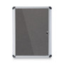 MasterVision Slim-Line Enclosed Fabric Bulletin Board, One Door, 28 x 38, Gray Surface, Aluminum Frame (BVCVT630103690) View Product Image