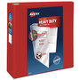 Avery Heavy-Duty View Binder with DuraHinge and Locking One Touch EZD Rings, 3 Rings, 4" Capacity, 11 x 8.5, Red View Product Image