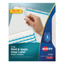 Avery Print and Apply Index Maker Clear Label Plastic Dividers w/Printable Label Strip, 5-Tab, 11 x 8.5, Frosted Clear Tabs, 1 Set View Product Image