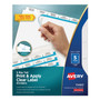 Avery Print and Apply Index Maker Clear Label Dividers, Big Tab, 5-Tab, White Tabs, 11 x 8.5, White, 1 Set (AVE11490) View Product Image