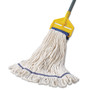 Boardwalk Super Loop Wet Mop Head, Cotton/Synthetic Fiber, 5" Headband, X-Large Size, White, 12/Carton View Product Image