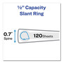 Avery Heavy-Duty View Binder with DuraHinge and One Touch Slant Rings, 3 Rings, 0.5" Capacity, 11 x 8.5, White View Product Image