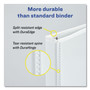 Avery Heavy-Duty View Binder with DuraHinge and One Touch Slant Rings, 3 Rings, 0.5" Capacity, 11 x 8.5, White View Product Image