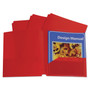 C-Line Two-Pocket Heavyweight Poly Portfolio Folder, 3-Hole Punch, 11 x 8.5, Red, 25/Box CLI32934 View Product Image