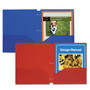 C-Line Two-Pocket Heavyweight Poly Portfolio Folder, 3-Hole Punch, 11 x 8.5, Red, 25/Box CLI32934 View Product Image