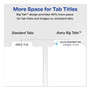 Avery Print and Apply Index Maker Clear Label Dividers, Big Tab, 5-Tab, White Tabs, 11 x 8.5, White, 5 Sets View Product Image