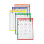 C-Line Reusable Dry Erase Pockets, 9 x 12, Assorted Primary Colors, 25/Box View Product Image