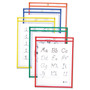 C-Line Reusable Dry Erase Pockets, 9 x 12, Assorted Primary Colors, 25/Box (CLI40620) View Product Image