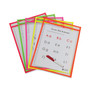 C-Line Reusable Dry Erase Pockets, 9 x 12, Assorted Neon Colors, 10/Pack (CLI40810) View Product Image
