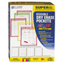 C-Line Reusable Dry Erase Pockets, 9 x 12, Assorted Neon Colors, 25/Box (CLI40820) View Product Image
