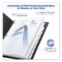 Avery Customizable Print-On Dividers, 3-Hole Punched, 8-Tab, 11 x 8.5, White, 5 Sets View Product Image