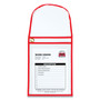 C-Line 1-Pocket Shop Ticket Holder w/Setrap and Red Stitching, 75-Sheet, 9 x 12, 15/Box (CLI41924) View Product Image