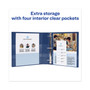 Avery Heavy-Duty View Binder with DuraHinge and Locking One Touch EZD Rings, 3 Rings, 4" Capacity, 11 x 8.5, Navy Blue View Product Image