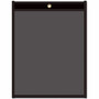 C-Line Letter Vinyl File Pocket - 8 1/2" x 11" - Pressboard, Vinyl, Metal - Clear, Black - Reinforced, Heavy Duty Product Image 