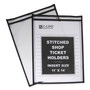 C-Line Stitched Vinyl Shop Ticket Holders - Support 11" x 14" Media - Vinyl - Black, Clear - Sturdy Product Image 