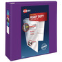 Avery Heavy-Duty View Binder with DuraHinge and Locking One Touch EZD Rings, 3 Rings, 4" Capacity, 11 x 8.5, Purple View Product Image