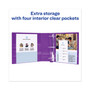 Avery Heavy-Duty View Binder with DuraHinge and Locking One Touch EZD Rings, 3 Rings, 4" Capacity, 11 x 8.5, Purple View Product Image