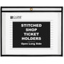 C-Line Side Load Stitched Shop Ticket Holders - Support 8.50" x 11" Media - Vinyl - Black, Clear - Sturdy Product Image 
