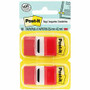 Post-it Red Flag Value Pack - 600 x Red - 1" Flag/Note Width x 1 3/4" Flag/Note Length - Rectangle - Unruled - Red Product Image 