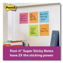 Post-it Notes Super Sticky Pads in Energy Boost Collection Colors, Note Ruled, 4" x 4", 90 Sheets/Pad, 6 Pads/Pack (MMM6756SSUC) View Product Image