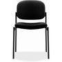 HON VL606 Stacking Guest Chair without Arms, Fabric Upholstery, 21.25" x 21" x 32.75", Black Seat, Black Back, Black Base View Product Image