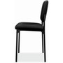 HON VL606 Stacking Guest Chair without Arms, Fabric Upholstery, 21.25" x 21" x 32.75", Black Seat, Black Back, Black Base View Product Image