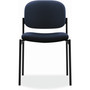 HON VL606 Stacking Guest Chair without Arms, Fabric Upholstery, 21.25" x 21" x 32.75", Navy Seat, Navy Back, Black Base View Product Image