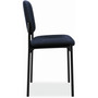 HON VL606 Stacking Guest Chair without Arms, Fabric Upholstery, 21.25" x 21" x 32.75", Navy Seat, Navy Back, Black Base View Product Image
