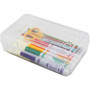 Advantus Gem Polypropylene Pencil Box with Lid, Polypropylene, 8.5 x 5.25 x 2.5, Clear (AVT34104) View Product Image
