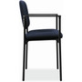 HON VL616 Stacking Guest Chair with Arms, Fabric Upholstery, 23.25" x 21" x 32.75", Navy Seat, Navy Back, Black Base View Product Image