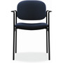HON VL616 Stacking Guest Chair with Arms, Fabric Upholstery, 23.25" x 21" x 32.75", Navy Seat, Navy Back, Black Base View Product Image