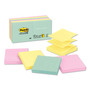 Post-it Dispenser Notes Original Pop-up Refill Value Pack, 3" x 3", Beachside Cafe Collection Colors, 100 Sheets/Pad, 12 Pads/Pack (MMMR33012AP) View Product Image