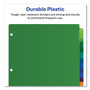 Avery Insertable Big Tab Plastic Dividers, 8-Tab, 11 x 8.5, Assorted, 1 Set (AVE11901) View Product Image