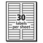 Avery Removable File Folder Labels with Sure Feed Technology, 0.66 x 3.44, White, 30/Sheet, 25 Sheets/Pack AVE8066 View Product Image